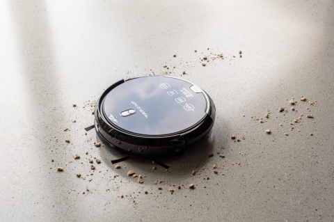 Robot aspirator cu mop ETA Aron 2512 90000, Wi-Fi, baterie Li-Ion 14.4 V, 300 ml, autoincarcare, navigare giroscopica, negru [10]