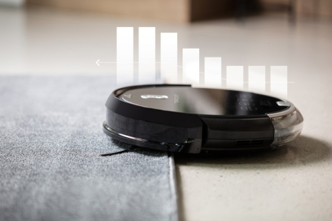 Robot aspirator cu mop ETA Aron 2512 90000, Wi-Fi, baterie Li-Ion 14.4 V, 300 ml, autoincarcare, navigare giroscopica, negru [9]