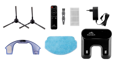 Robot aspirator si mop ETA Rover 1248 90010, Li-Ion 14.4 V/ 2600 mAh, telecomanda, tehnologie SMART, gri antracit [2]