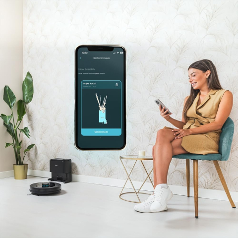 Robot de aspirare Conga 8490 Ultimate Ultra, 4 in 1, 7000 Pa, Laser, Autonomie 170 minute, 2 perii centrale, Functie mop, baza autocuratare [4]