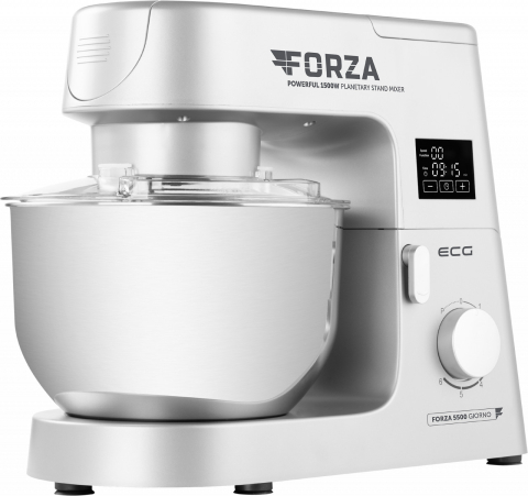 Robot de bucatarie ECG FORZA 5500 Giorno Argento, 1500 W, 6,5 litri, LCD, sistem de amestecare planetar [5]