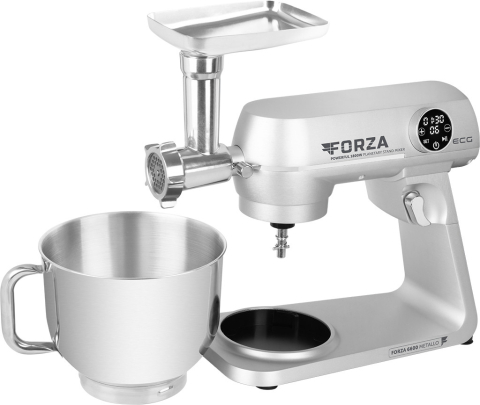 Robot de bucatarie ECG FORZA 6600 Metallo Argento, 1800 W, 6,5 litri, LCD, sistem de amestecare planetar [10]