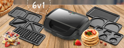 Sandwich-maker 6 in 1, ETA Sorento Plus 5151, 900 W, otel inoxidabil, 6 tipuri de placi detasabile [4]