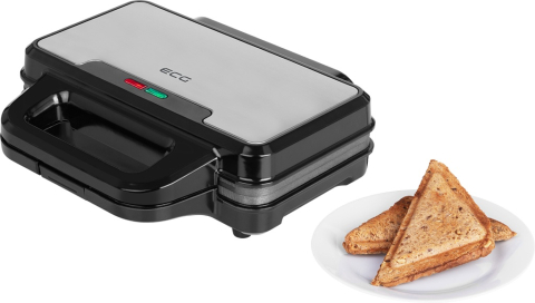 Sandwich maker ECG S 2120 Grande, 900 W, 4 sandvisuri triunghiulare, design din otel inoxidabil si plastic [4]