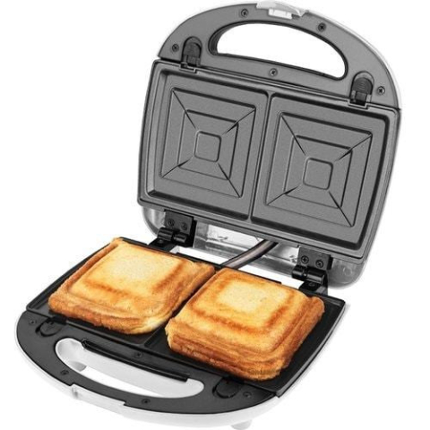 Sandwich-maker ECG S 399 3in1, alb, 700W, 3 tipuri de placi detasabile [2]
