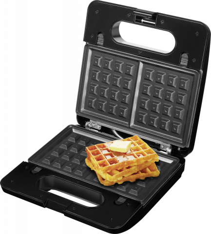 Sandwich-maker ECG S3173 3in1 Triangle, 750W, 3 tipuri de placi detasabile, negru-otel inoxidabil [9]