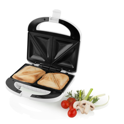 Sandwich maker GALLET SAUMUR CRO625, 800 W, 4 sandwich-uri triunghiulare, alb [9]