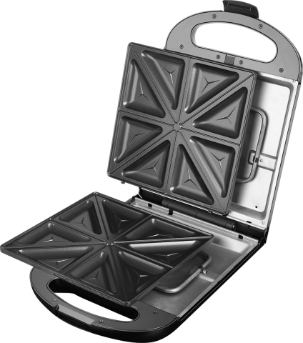 Sandwich maker grill ECG S 4310, 1200 W, 3 tipuri de placi interschimbabile 23 x 23 cm, unghi deschidere 105° [9]