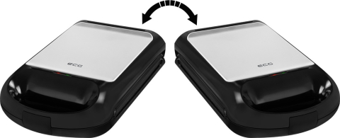 Sandwich maker grill ECG S 4310, 1200 W, 3 tipuri de placi interschimbabile 23 x 23 cm, unghi deschidere 105° [7]