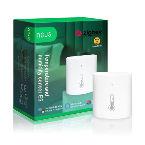 Smart Home - Senzor Smart de Temperatura si Umiditate NOUS E5, ZigBee