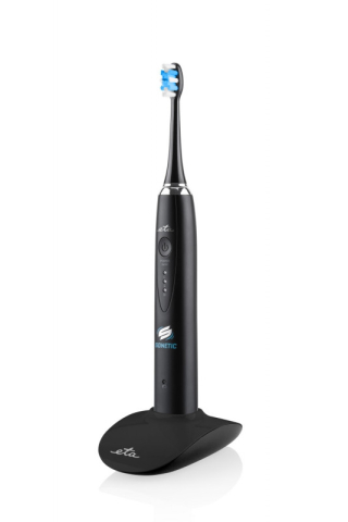 Set 2 x Periuta de dinti electrica sonica ETA Sonetic 3707 90010, dezinfectare UV, IPX7, MicroBUBBLES, alb si negru [2]