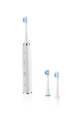 Set 2 x Periuta de dinti electrica sonica ETA Sonetic 3707 90010, dezinfectare UV, IPX7, MicroBUBBLES, alb si negru [10]