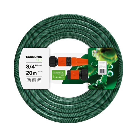 Gradinarit si plante - Set furtun gradina irigat 3 straturi cu armatura ECONOMIC Cellfast ,3 4   20m, stropitor, conector