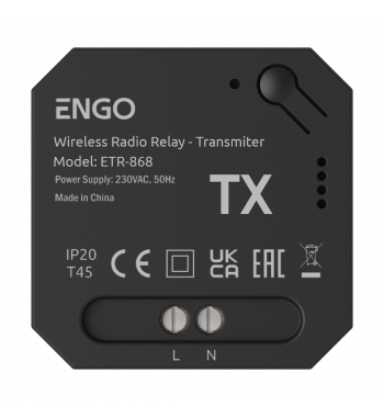 Set relee inteligent fără fir Engo ETR 868, 16A, NO/COM, RF 868Mhz - 230v [1]