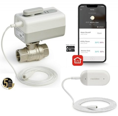 Smart Home - Sistem Smart WiFi anti-inundatii Resideo Braukmann 1/2