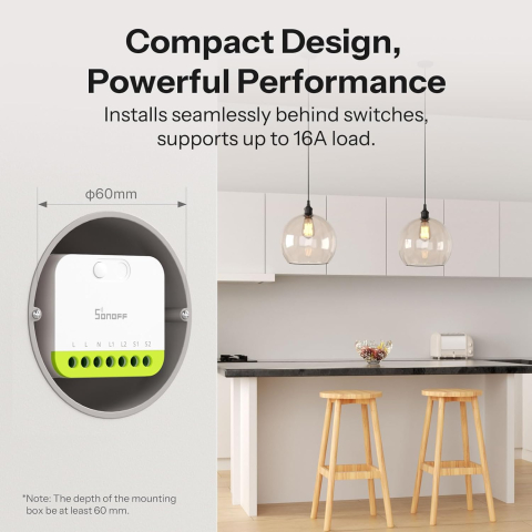 Sonoff MINI-ZB2GS - Releu Smart Zigbee 3.0 cu 2 Canale, 16A, Montaj in Doza [1]