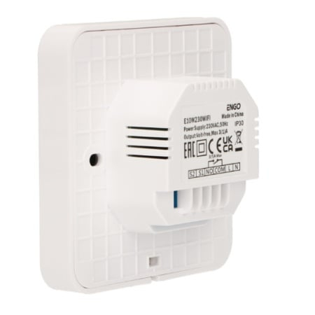 Termostat de ambient ENGO E10, wifi și bluetooth, alb, incastrabil, 230V [2]