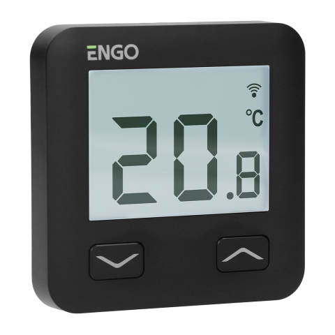 Termostat de camera ENGO E10, wifi și bluetooth, negru, incastrabil, 230V [1]