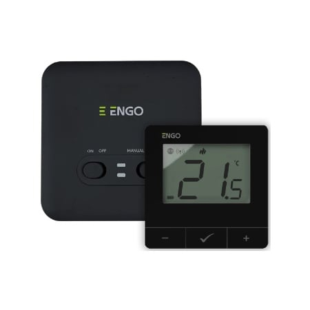 Cronotermostate - Termostate ambientale - Termostat de cameră smart ENGO E20i WiFi, Tuya - negru