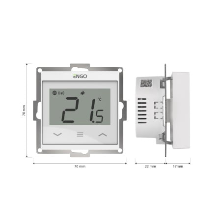 Termostat de cameră smart ENGO E55 WiFi, Tuya, încastrabil, 230v - alb [2]