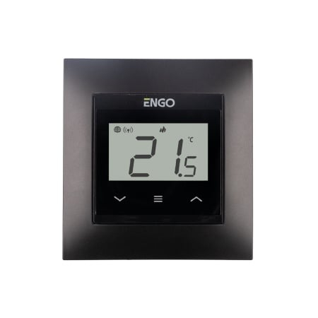 Termostat de cameră smart ENGO E55 WiFi, Tuya, încastrabil, 230v - negru [1]