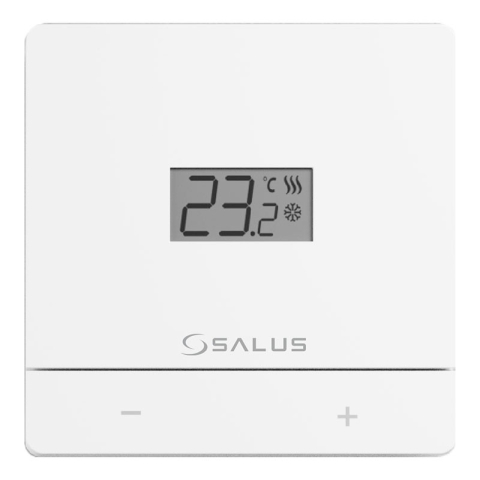 Cronotermostate - Termostate ambientale - Salus Easy 230W - Termostat cu Fir Neprogramabil cu Algoritm TPI, Design Minimalist, Alb