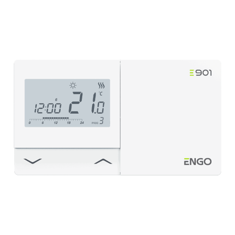 Incalzire in pardoseala - Termostat progrmabil, aparent, cu fir ENGO E901 