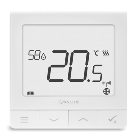 Cronotermostate - Termostate ambientale - Salus Quantum SQ610 - Termostat Ultra-Subtire 10 mm Zigbee cu Baterie Li-Ion, Sistem IT600