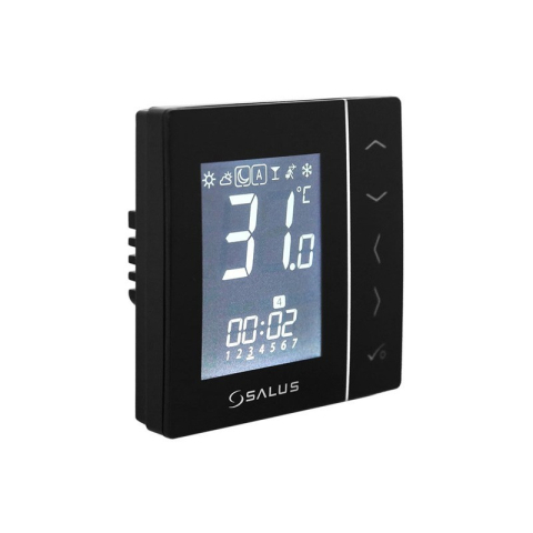 Termostate ambient / Automatizari / Smart Home - Salus VS30B - Termostat cu Fir Programabil, Montaj in Doza, Negru, 5 Programe pe Zi