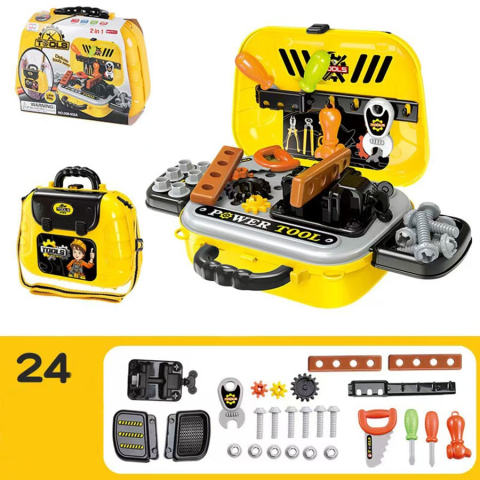 Trusa scule jucarie Rovo 916, cu unelte si accesorii, 24 piese [1]