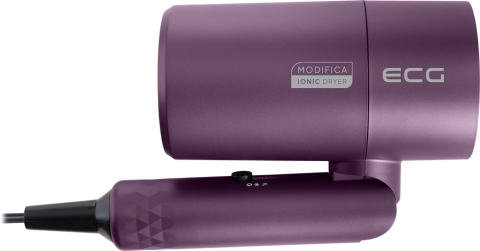 Uscator de par cu ionizare ECG Modifica Chiara, 1600 W, 2 niveluri de temperatura, concentrator, violet [5]