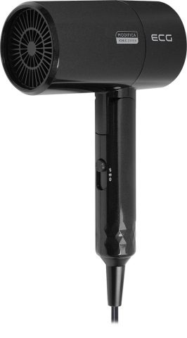 Ingrijire personala femei - Uscator de par cu ionizare ECG Modifica Nera, 1600 W, 2 niveluri de temperatura, concentrator, negru