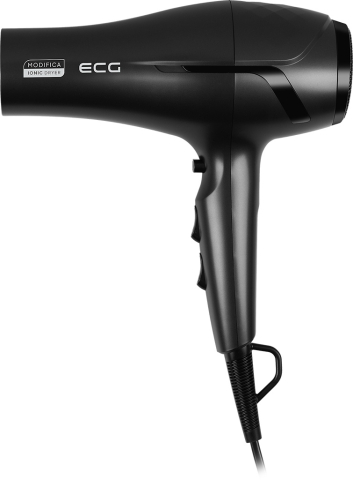 Uscator de par cu ionizare ECG Modifica Nera Grande+, 2200 W, 2 viteze, 3 niveluri de temperatura, difuzor, negru [1]
