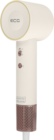 Uscator de par cu ionizare ECG Modifica Sonica, 1600 W, motor BLDC 110.000 rot/min, indicator temperatura, concentrator magnetic [8]