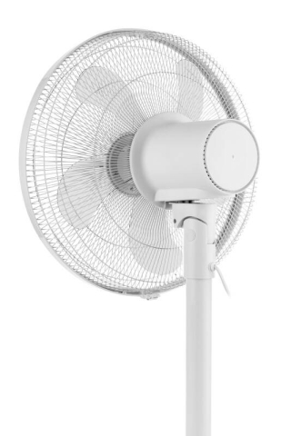 Ventilator cu picior ETA Breezo 460790000, design de lux, 60 W, 45 cm, 4 viteze, 5 palete, oscilatie, temporizator, LED, telecomanda, alb [5]
