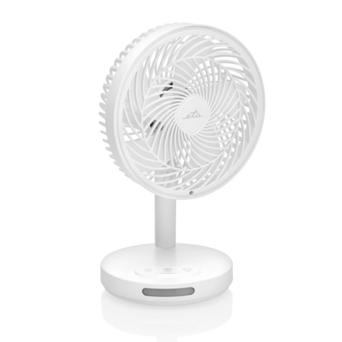 Ventilator de masa fara fir ETA Windy 0607 90000, 16.6 cm, 3 viteze, iluminare LED, alb [1]