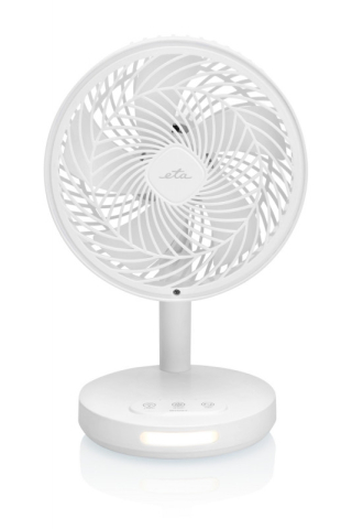 Ventilator de masa fara fir ETA Windy 0607 90000, 16.6 cm, 3 viteze, iluminare LED, alb [3]