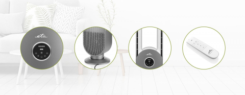 Ventilator modern fara elice ETA Trinity 3607, 45 W, 3 viteze, timer, telecomanda [6]