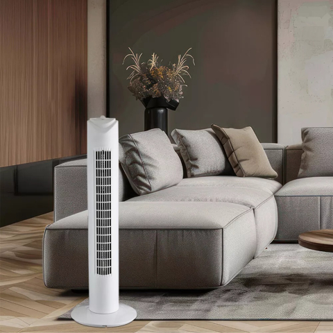 Ventilator turn LENTZ 80043, 45W, 81cm, 3 viteze, oscilatie, alb [3]