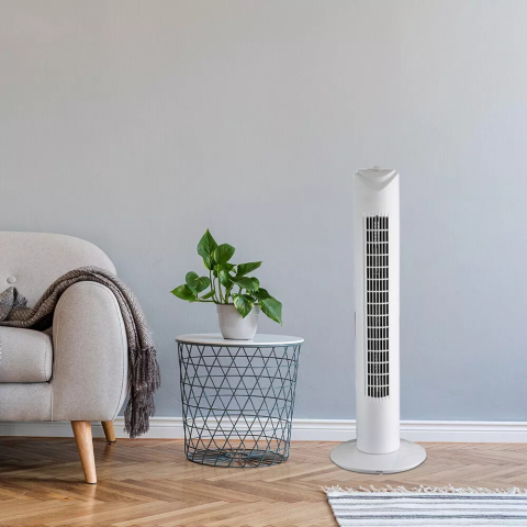 Ventilator turn LENTZ 80043, 45W, 81cm, 3 viteze, oscilatie, alb [7]