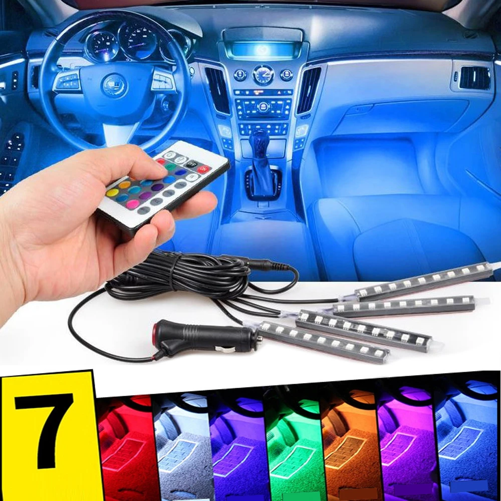 Lumini Ambientale - Lumini UnderCar LED - RGB pentru interior sau exterior cu telecomanda - 22cm
