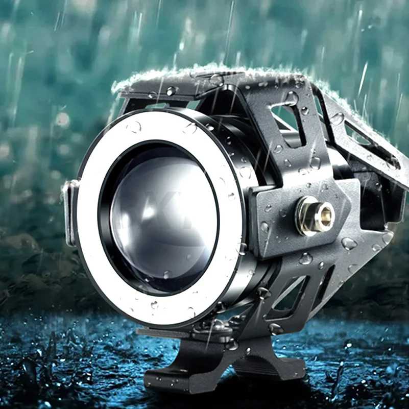 LED-uri si Proiectoare Off-Road, ATV, SSV - Proiector LED cu Lupa, Angel Eye ALB si Devil Eye RED, alimentare 12V, pentru Off-Road, ATV, SSV, UTV