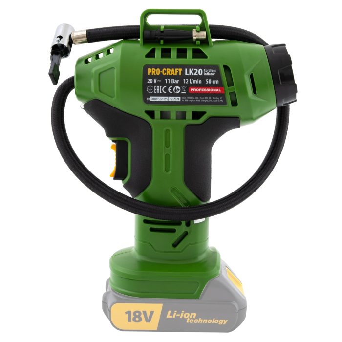 Compresor auto cu acumulator PROCRAFT LK20 , 12L/ min, 18 V, 3200 RPM [4]