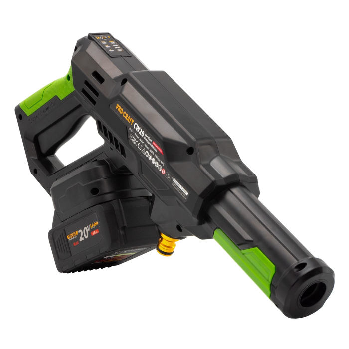 CW20 Aparat de spalat cu presiune pe acumulator PROCRAFT 30 bar, 20V/4Ah, brushlesss, NU CONTINE ACUMULATOR SI INCARCATOR [8]