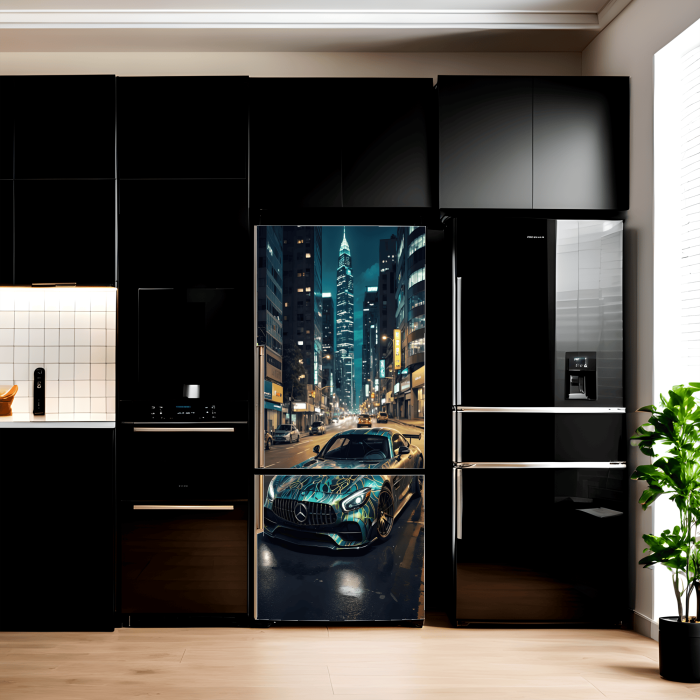 Folie imprimata color pentru decor Frigider, dimensiune 200 x 90cm, model: AVX-FR09 [1]