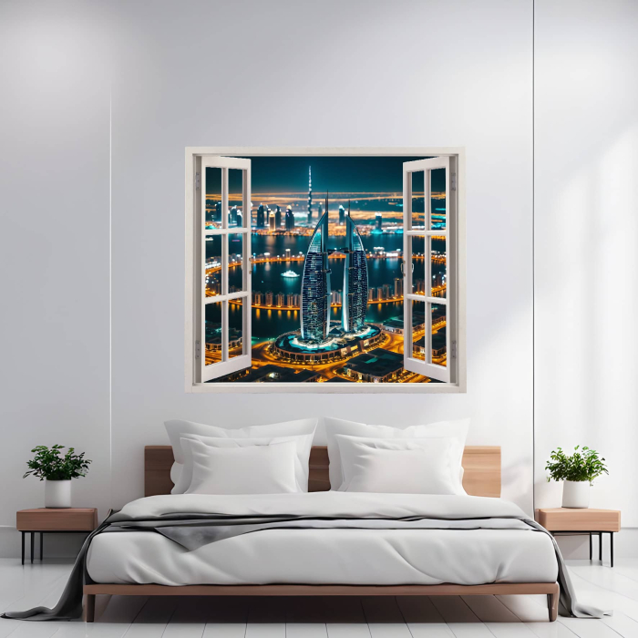 Folie imprimata color pentru decor perete locuinta, dimensiune 125 x 110cm, model: VIEW TO HAVEN 04 [1]