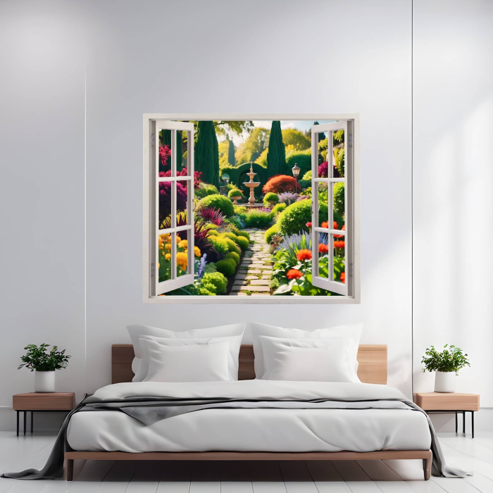 Folie imprimata color pentru decor perete locuinta, dimensiune 125 x 110cm, model: VIEW TO HAVEN 12 [1]