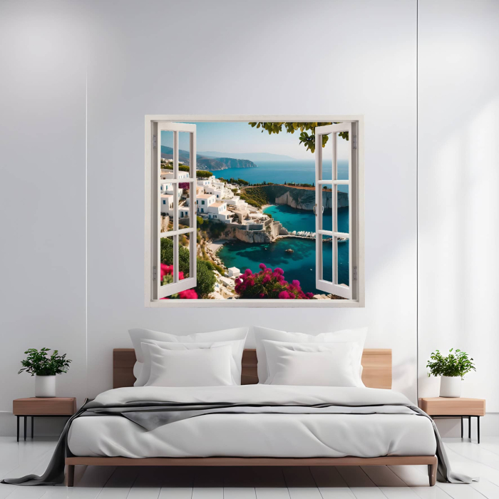 Folie imprimata color pentru decor perete locuinta, dimensiune 125 x 110cm, model: VIEW TO HAVEN 14 [1]