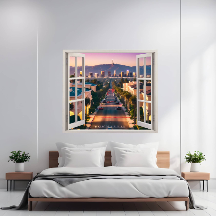 Folie imprimata color pentru decor perete locuinta, dimensiune 125 x 110cm, model: VIEW TO HAVEN 16 [1]