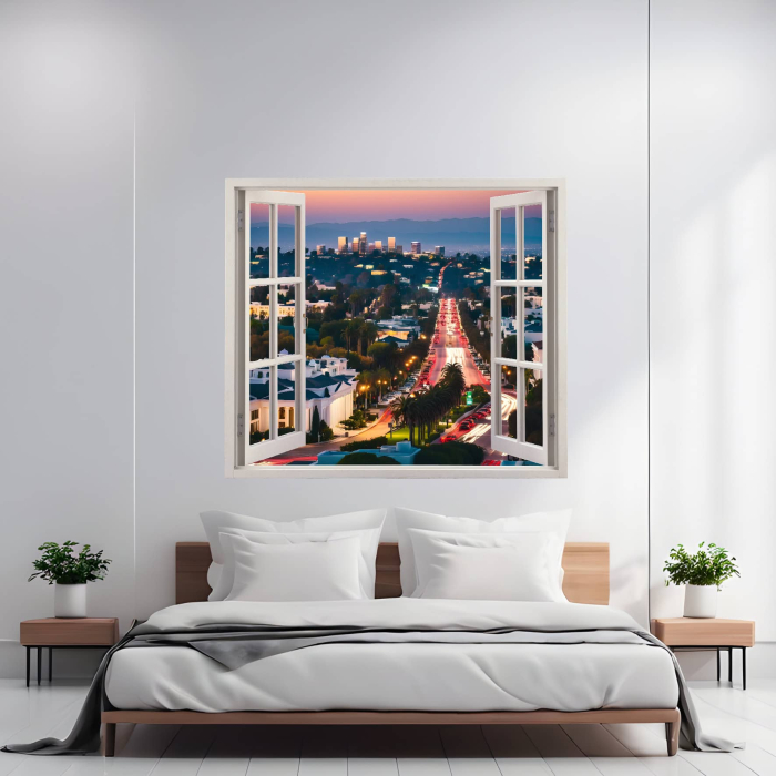 Folie imprimata color pentru decor perete locuinta, dimensiune 125 x 110cm, model: VIEW TO HAVEN 17 [1]